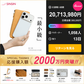 エスカリエが応援購入総額2,000万円を突破しました。本当にありがとうございます。 - SINSIN