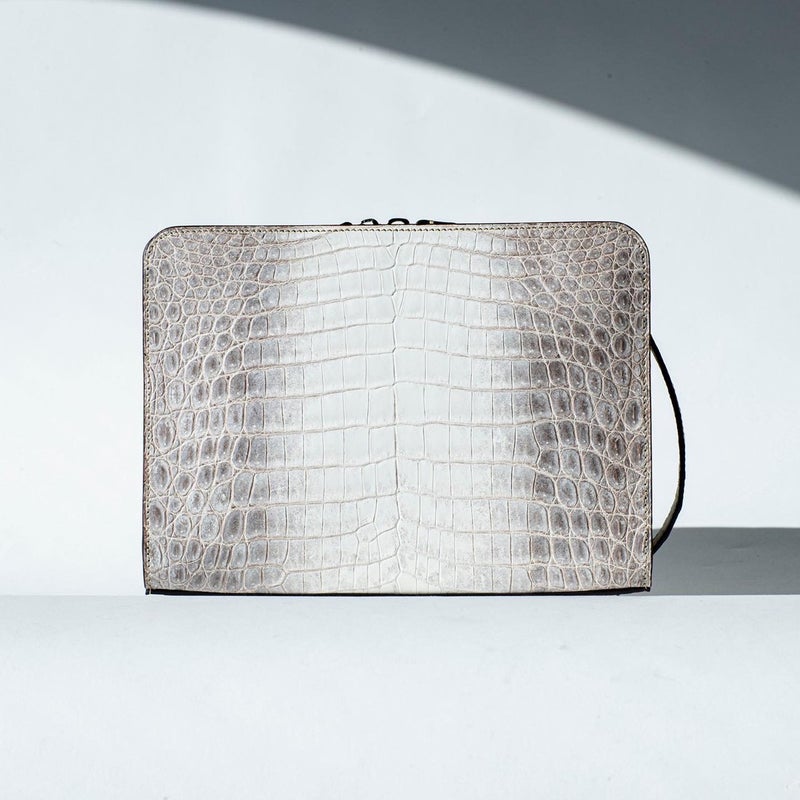 ヒマラヤクロコダイルのセカンドバッグ完成 - 新進工房