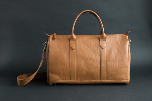 大人ボストンバッグ マテーラレザー(10月受注分) - 新進工房