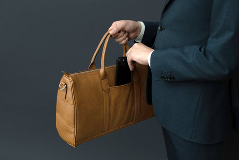大人ボストンバッグ マテーラレザー(10月受注分) - 新進工房