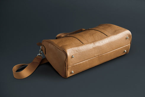 大人ボストンバッグ マテーラレザー(10月受注分) - 新進工房