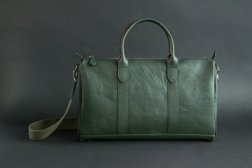 大人ボストンバッグ マテーラレザー(10月受注分) - 新進工房