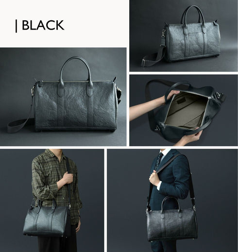 大人ボストンバッグ マテーラレザー(10月受注分) - 新進工房