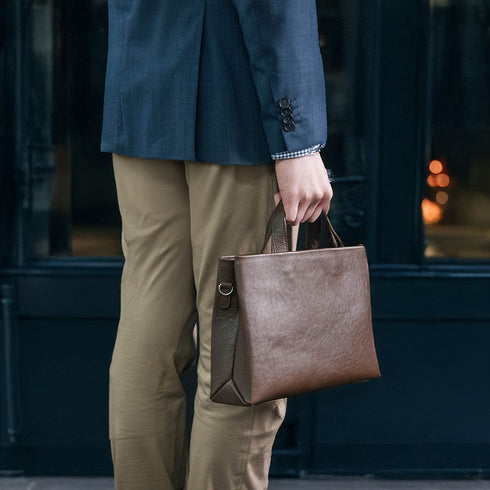 【父の日フェア】大人革袋小2.0ヨコ型 -Matera Leather- (ショルダーベルト付き)