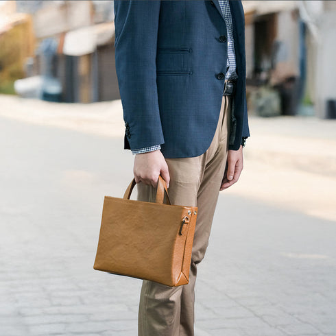 【父の日フェア】大人革袋小2.0ヨコ型 -Matera Leather- (ショルダーベルト付き)