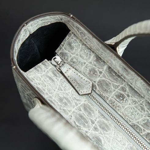 ハーフミリオン-Himalayan Crocodile Leather- スノーホワイト