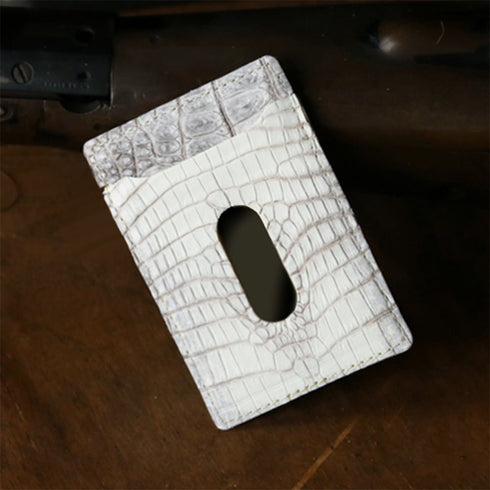 パスケース ヒマラヤクロコダイルレザー (発送時期:2月末) - 新進工房