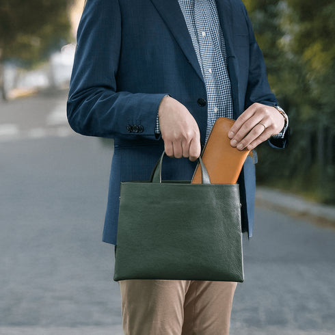 【父の日フェア】大人革袋小2.0ヨコ型 -Matera Leather- (ショルダーベルト付き) - SINSIN