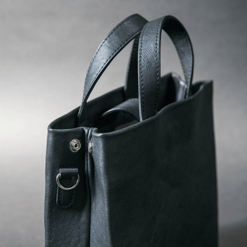 【父の日フェア】大人革袋小2.0ヨコ型 -Matera Leather- (ショルダーベルト付き) - SINSIN