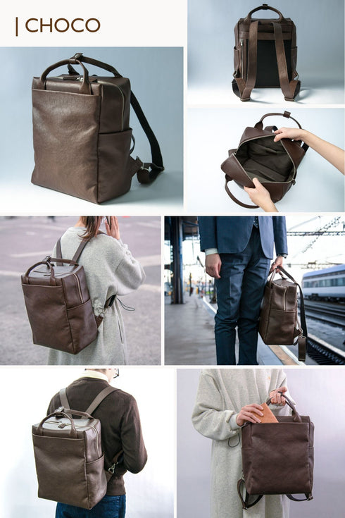 大人スクエアリュック マテーラレザー(2026年2月発送) - 新進工房