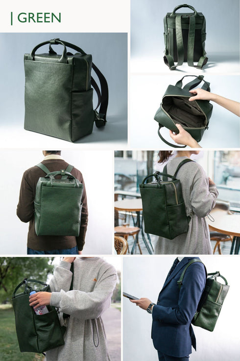 大人スクエアリュック マテーラレザー(2026年2月発送) - 新進工房