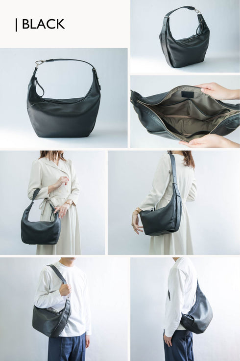 大人ムーンバッグ プレミアムレザー(2026年3月末発送) - 新進工房