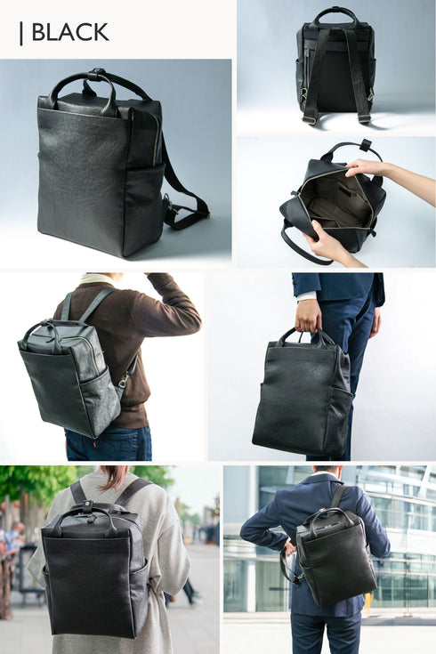 大人スクエアリュック マテーラレザー(2026年2月発送)