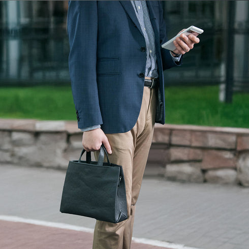 【父の日フェア】大人革袋小2.0ヨコ型 -Matera Leather- (ショルダーベルト付き)