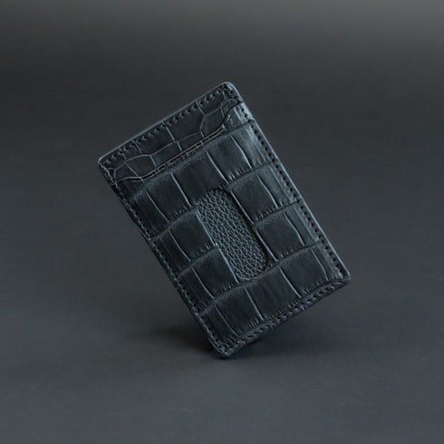 パスケース - Alligator leather - ブラック (発送時期:2026年5月末) - SINSIN
