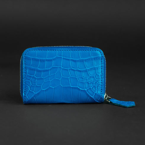 コインケース - Alligator leather - マットブルー (発送時期:2026年5月末) - SINSIN