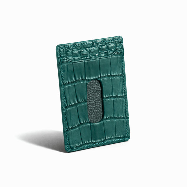 パスケース - Alligator Leather - ディープグリーン (発送時期:2026年5月末) - SINSIN