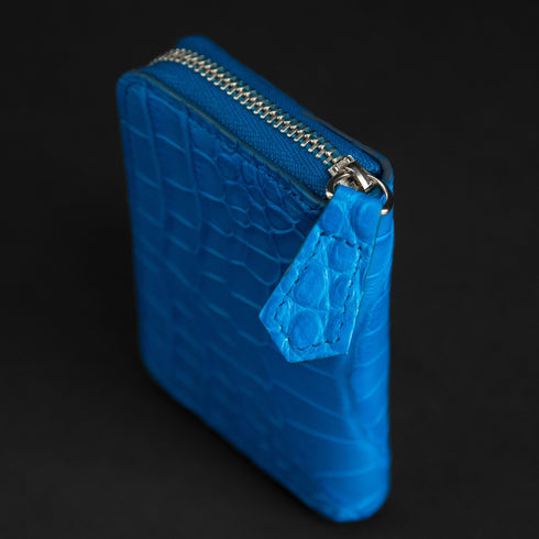 コインケース - Alligator leather - マットブルー (発送時期:2026年5月末) - SINSIN