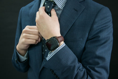 大人のApple Watchバンド ロシアンカーフレザー - 新進工房