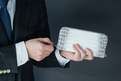 ヒマラヤクロコダイルレザー 極小長財布batard - バタール - 新進工房