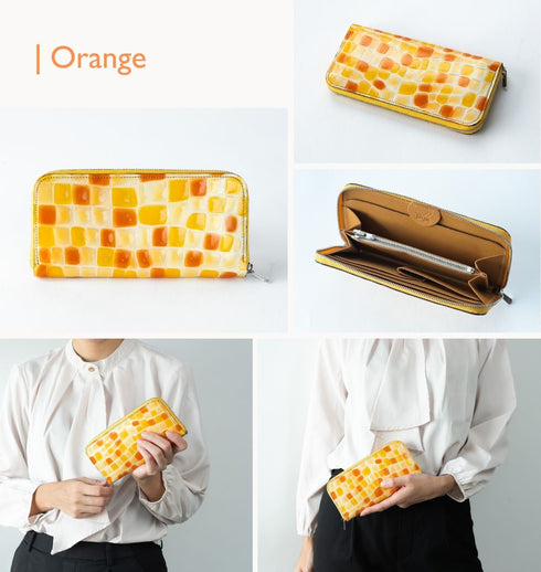 ステンドグラスレザー 極小長財布 batard - バタール - 新進工房