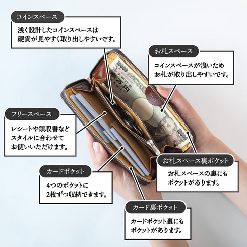 ルガトーレザー 極小長財布 batard-バタール- - 新進工房