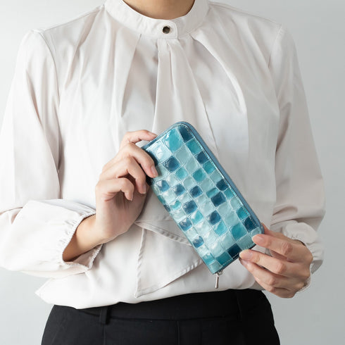 ステンドグラスレザー 極小長財布 batard - バタール - 新進工房