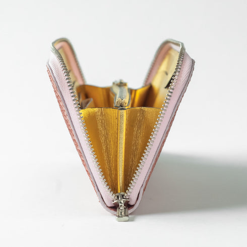 限定レザー パイソン ピンク 極小長財布 batard - バタール - 新進工房