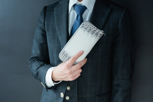 ヒマラヤクロコダイルレザー 極小長財布batard - バタール - 新進工房