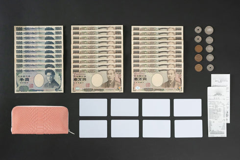 限定レザー パイソン ピンク 極小長財布 batard - バタール - 新進工房