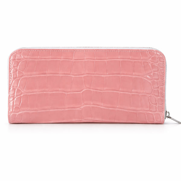 極小長財布 batard - バタール - <br>シャイニークロコダイルレザー Pink - SINSIN