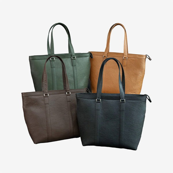 大人ダブルポケットトート<br> - Matera Leather - <br>(発送時期:2026年5月末) - by 新進工房