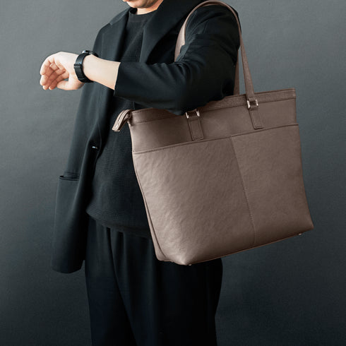 大人ダブルポケットトート<br> - Matera Leather - <br>(発送時期:2026年6月末) - SINSIN