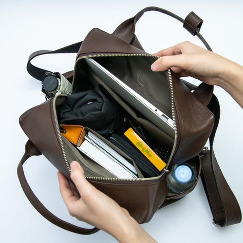 大人スクエアリュック<br> - Matera Leather - <br>(発送時期:6月末頃) - SINSIN