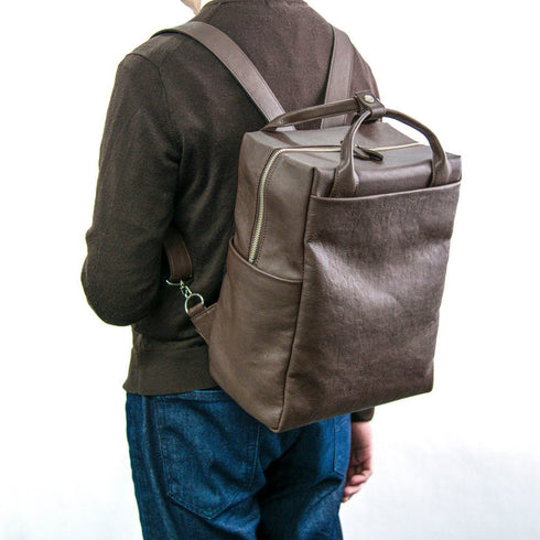 大人スクエアリュック<br> - Matera Leather - <br>(発送時期:6月末頃) - SINSIN