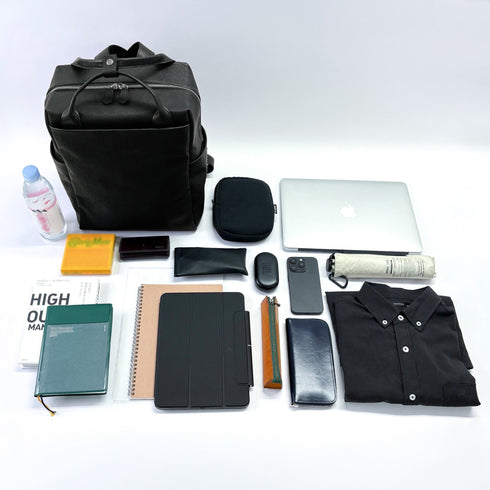 大人スクエアリュック<br> - Matera Leather - <br>(発送時期:6月末頃) - SINSIN