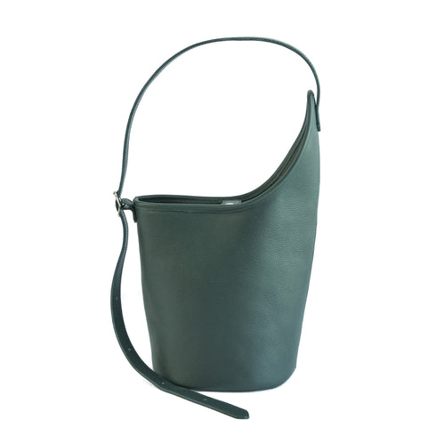 大人アシンメトリーバケットバッグ<br> - Premium Leather - SINSIN