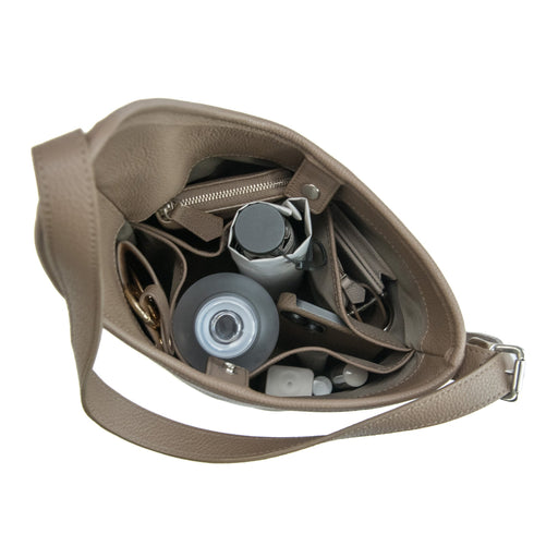 大人アシンメトリーバケットバッグ<br> - Premium Leather - SINSIN