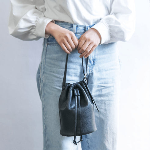 大人巾着バッグ<br> - Premium Leather - SINSIN