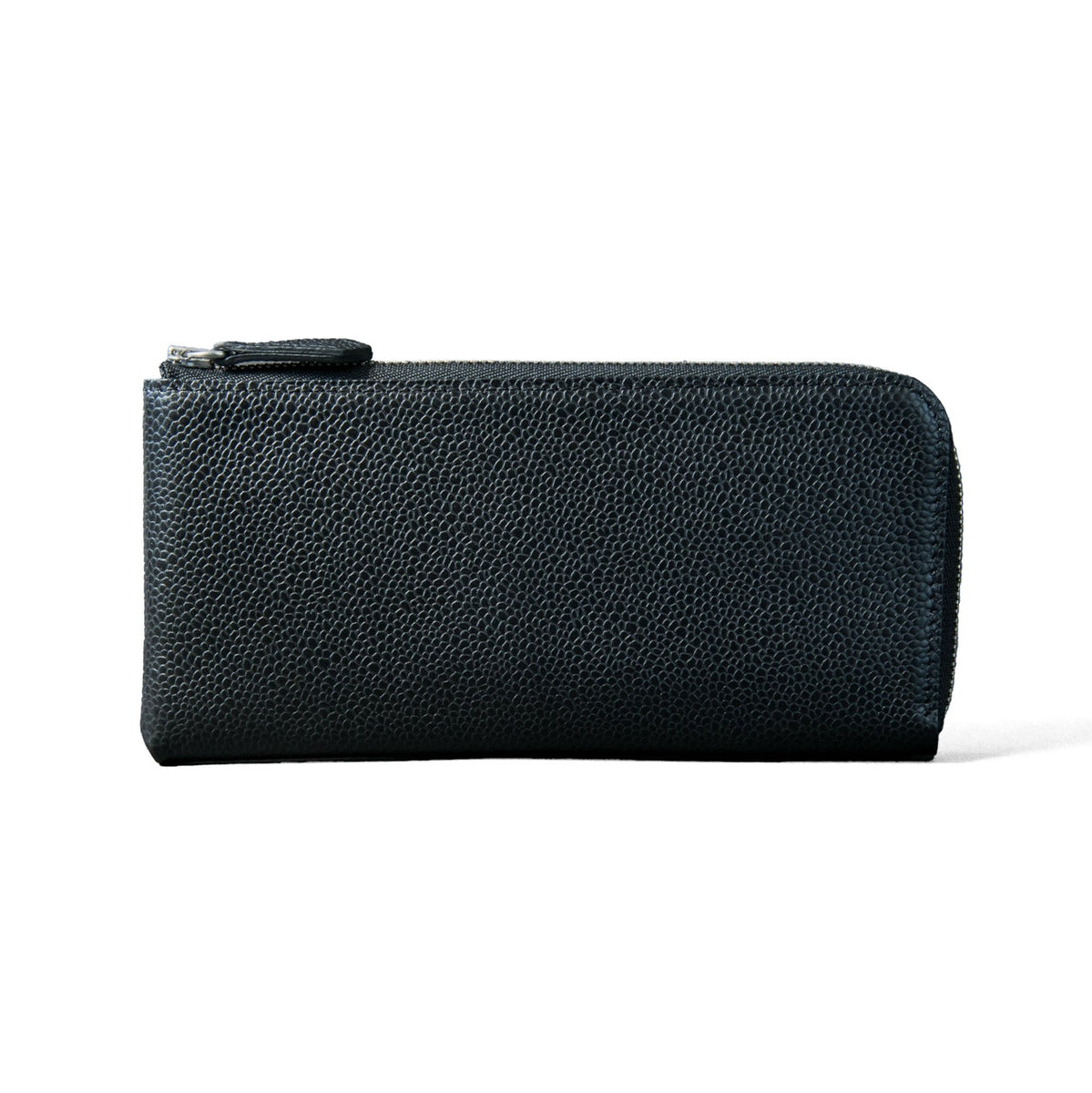 新進工房 SIN SIN キャビアスキン バタール 黒 ブラック 長財布 極小L字長財布 Flute-フルート- -Caviar Skin Leather- – SINSIN