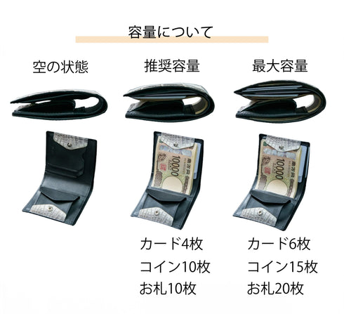 ヒマラヤクロコダイルレザー 極小二つ折り財布 Coupe - クッペ - 新進工房