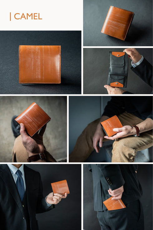 極小二つ折り財布クッペ - coupe - ブライドルレザー(2026年3月発送) - 新進工房