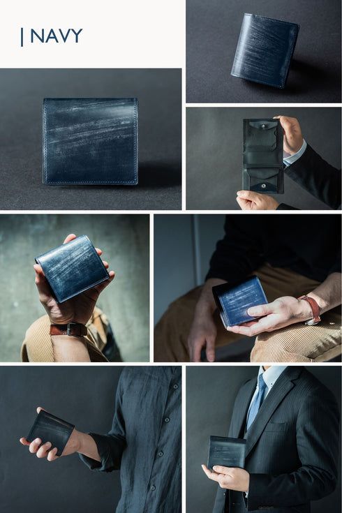 極小二つ折り財布クッペ - coupe - ブライドルレザー(2026年3月発送) - 新進工房