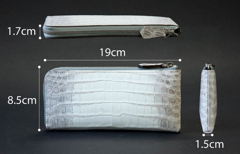 ヒマラヤクロコダイルレザー 極小L字長財布 Flute - フルート - 新進工房