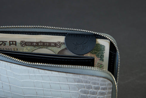 ヒマラヤクロコダイルレザー 極小L字長財布 Flute - フルート - 新進工房