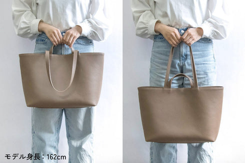 大人ダブルハンドルトート プレミアムレザー - 新進工房