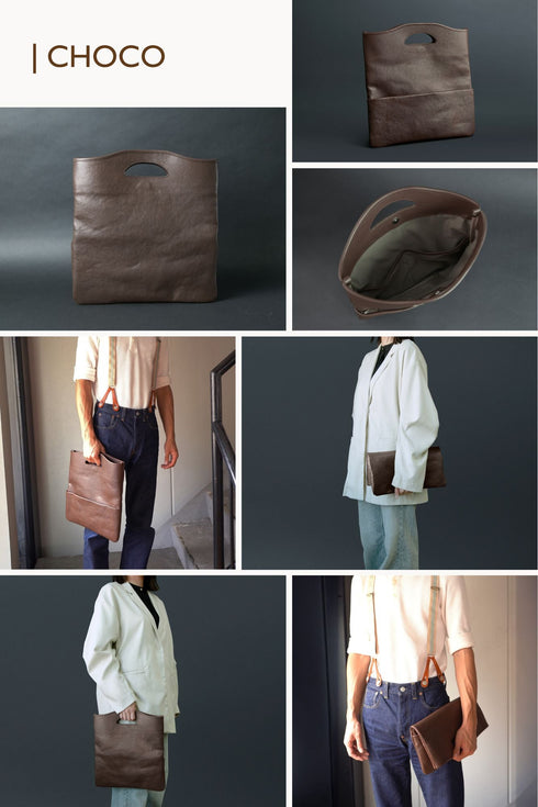 大人クラッチバッグ マテーラレザー - 新進工房