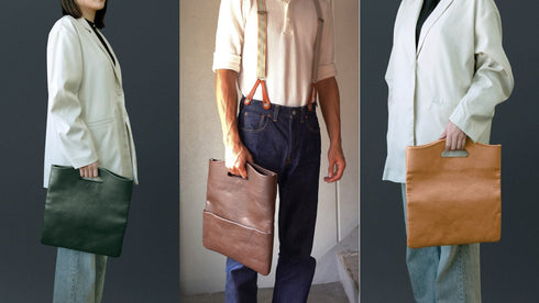 大人クラッチバッグ マテーラレザー - 新進工房