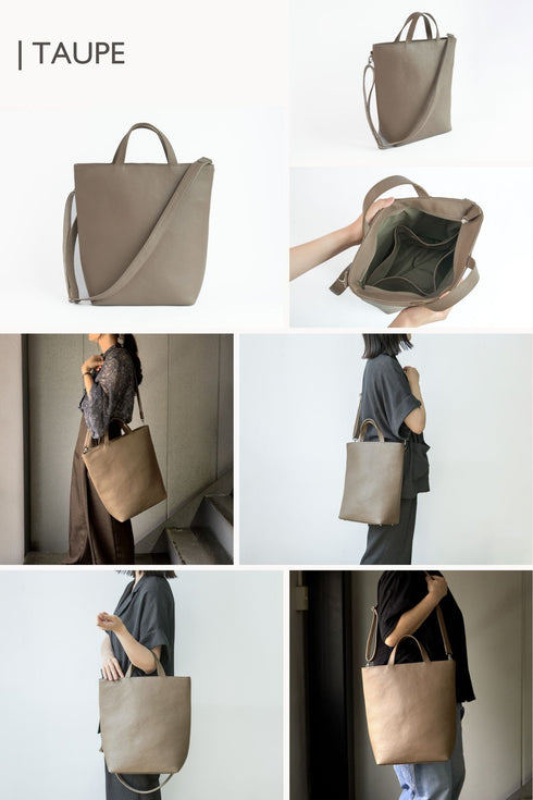 大人ショルダートート プレミアムレザー - 新進工房