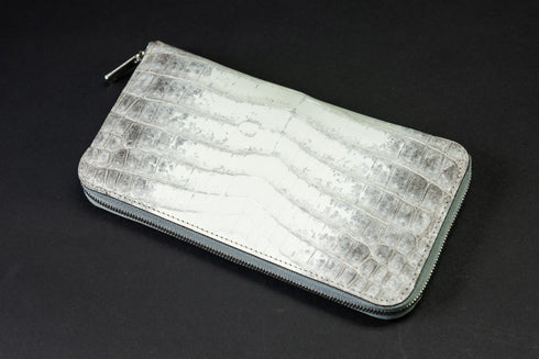 ヒマラヤクロコレザー 極薄長財布 レガーロ - 新進工房